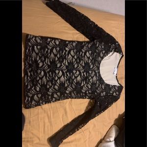 Cute black lace top!